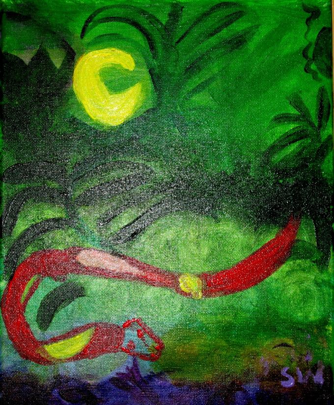 Jungle scene painting